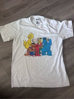 KAWS x Sesame Street White Graphic Tee